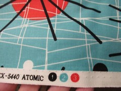 1 Yard New Cotton Fabric Atomic by Michael Miller in Turquoise