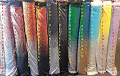 Iridescent Pearl Lavender to Silver Nylon 2WAY Stretch Mesh OMBRE Sequin Fabric