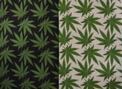 Marijuana Cannabis Leaf Cotton Fabric | 100% Cotton Print | Ganja Flower | 60″ |