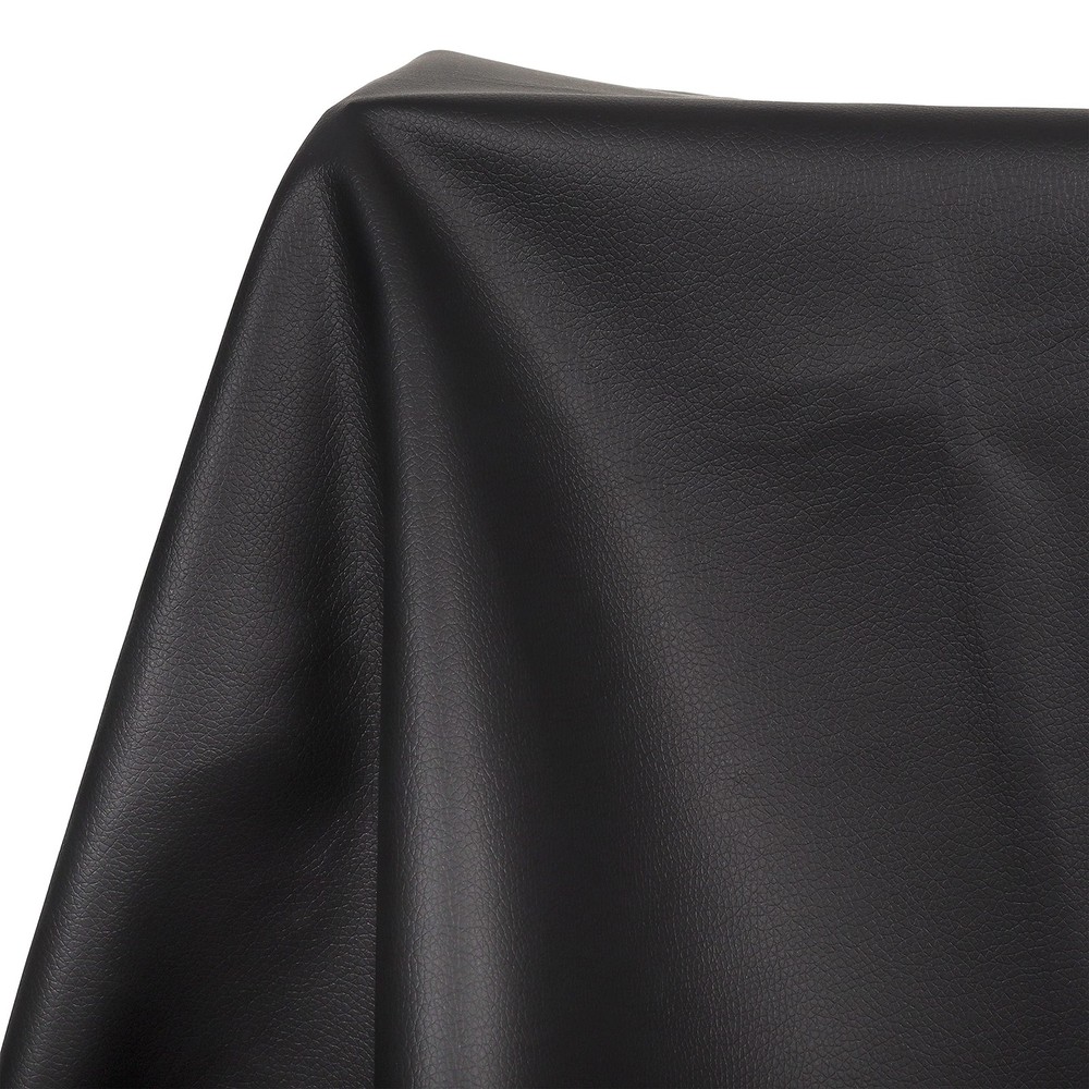 Marine Vinyl Upholstery Faux Leather: Meneng Black 1/2 Yard（54″x18″）,