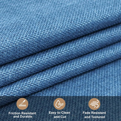 Heavy Linen Fabric 40X57 Inches, 1.2Mm Thickness, Plain Solid Color Cloth for Em