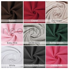 Sweatshirt Fleece Brushed Fabric Matching Knit Rib,Hoddie School Jersey Material