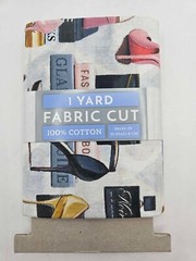 1 yd precut fabric 36×44 in 100% cotton: shoes & books pattern for crafts quilts
