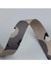 2M Desert Gray Six-color Chocolate Camouflage Webbing Non-elastic Strips 2.5cm W
