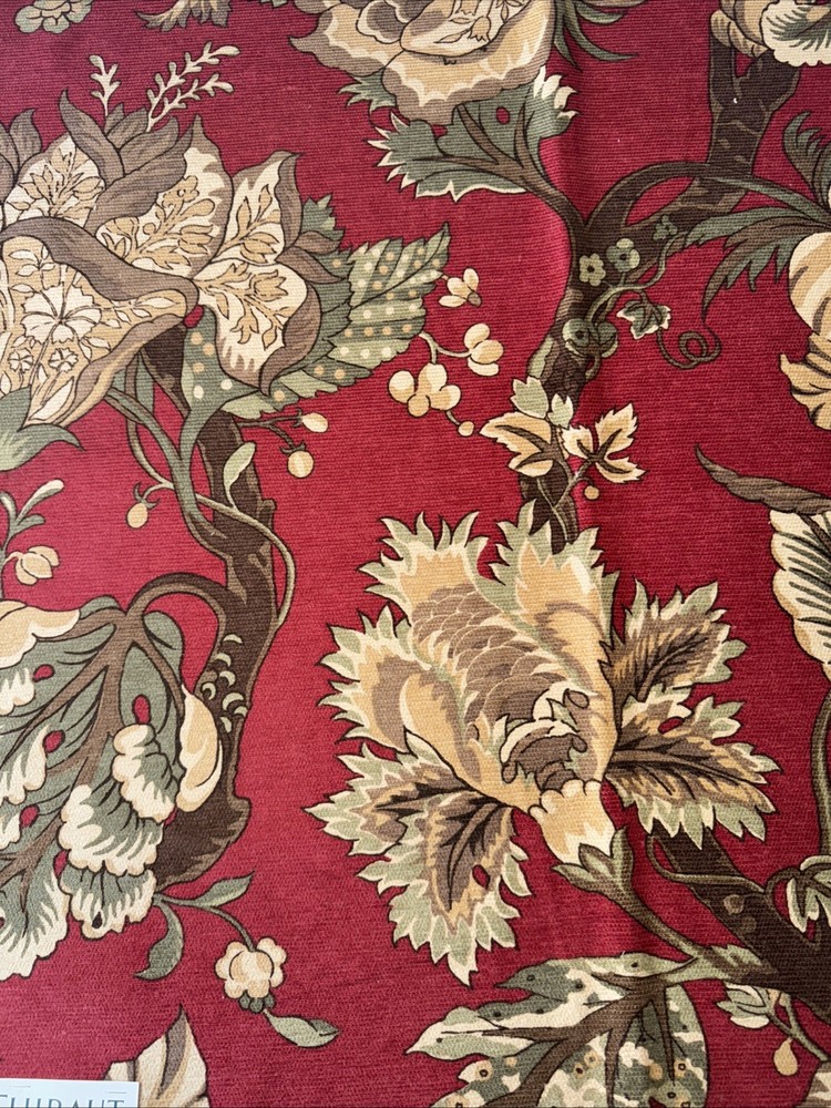 Thibaut Fabric 25” Sq. Barrington Red River Road F93812 Cotton Nylon Chenille