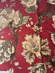 Thibaut Fabric 25” Sq. Barrington Red River Road F93812 Cotton Nylon Chenille