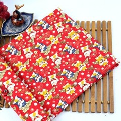 Japanese Fabric Cotton Shiba Inu Animals Print DIY Kimono Curtain Craft Clothes
