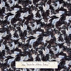 Untamed Scott Gustafson – Black Gray Beige Feather Plume – SSI Fabric Cotton Yd