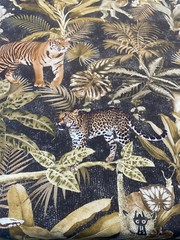 Serengeti Jungle Tiger Leopard Drapery Upholstery Fabric by the yard
