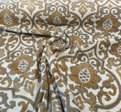 Swavelle Samad Copper Medallion Chenille Upholstery Fabric By The Yard
