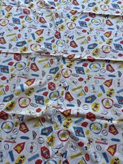 Vintage LOT Disney 60s 70s Mickey Mouse Characters Fabric Canvas Cotton Material