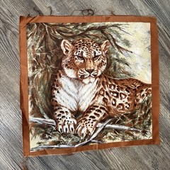 Lot of 4 Squares ~ Safari Animals Quilt 12”x12” Block Quality 100% Cotton Fabric