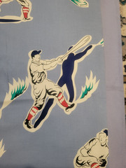 Vintage Baseball~~Play Ball~~1998 American Folk & Fabric~~86″ x 58″