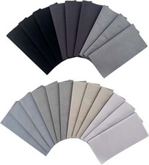 Gray Solid Cotton Fabric Charm Pack 5″ X 5″ Precut Quilt Squares, 42 Pcs (7 Shad