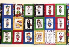 Vintage OOP RARE Loralie Harris 2005 Cool School Panel Cotton Fabric 23” x 44”