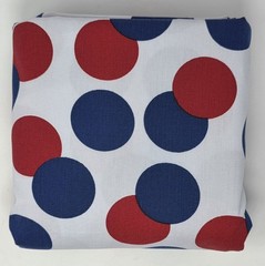 Vintage Retro Mid Century Modern Fabric Red Blue Polka Dot 45” Wide Atomic