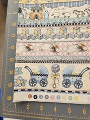 Mumms The Word, Debbie Mumm Vintage Fabric Baby Theme 1 Yard X 44 In