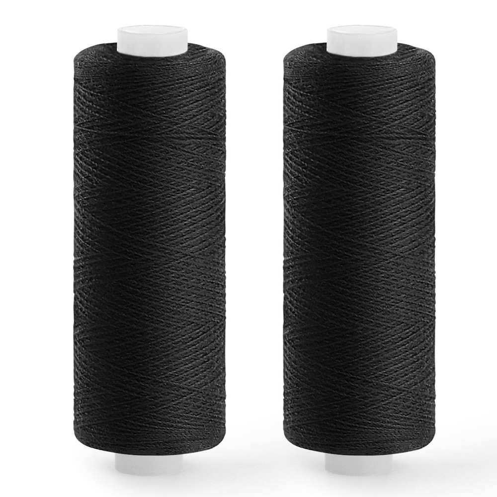 ZMAAGG Sewing Thread, 200 Yards Per Roll Black Thread for Sewing, 2