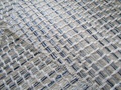 Schumacher’s HECETA Embroidery Geometric Global Blue Ivory 5.22 yds w/ Cutout