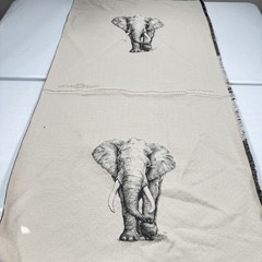 square by design upholstery fabric panel gray elephant usa woven 26×26
