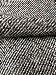 $36 for 2 Yards,Black & L.Grey 60%wool Twill For Coat. Blazer. Cape & Hat #109