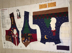 WOMENS DREAMSPINNERS Holiday Vest fabric SANTA SNOWMAN Christmas PANEL ONE SIZE