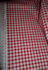 1 Yard Cotton Fabric “BLACK AND WHITE AND READ ALLOVER-Spectrix C. Taylor Oates