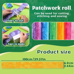 Multi Pattern Soft Cotton Patchwork Sewing Fabric Strips Jelly Roll Bundle