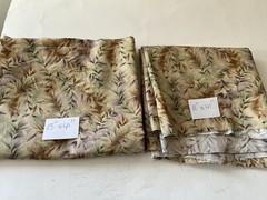Quilting Sewing Crafts Fabric Lot Green Purple Teal Floral Paisley Solid