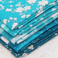 Threadart Cotton Quilting Fabric By The Yard – Vintage Collection – Teal Plaid