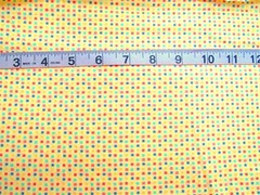 1 3/8 yd Cotton “Lisette” by Fabric Traditions Yellow w/Multi Colored Squares