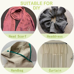 57″ Soft Viscose Nylon Linen Fabric by the Yard – Natural Slub Fabric for Clothi
