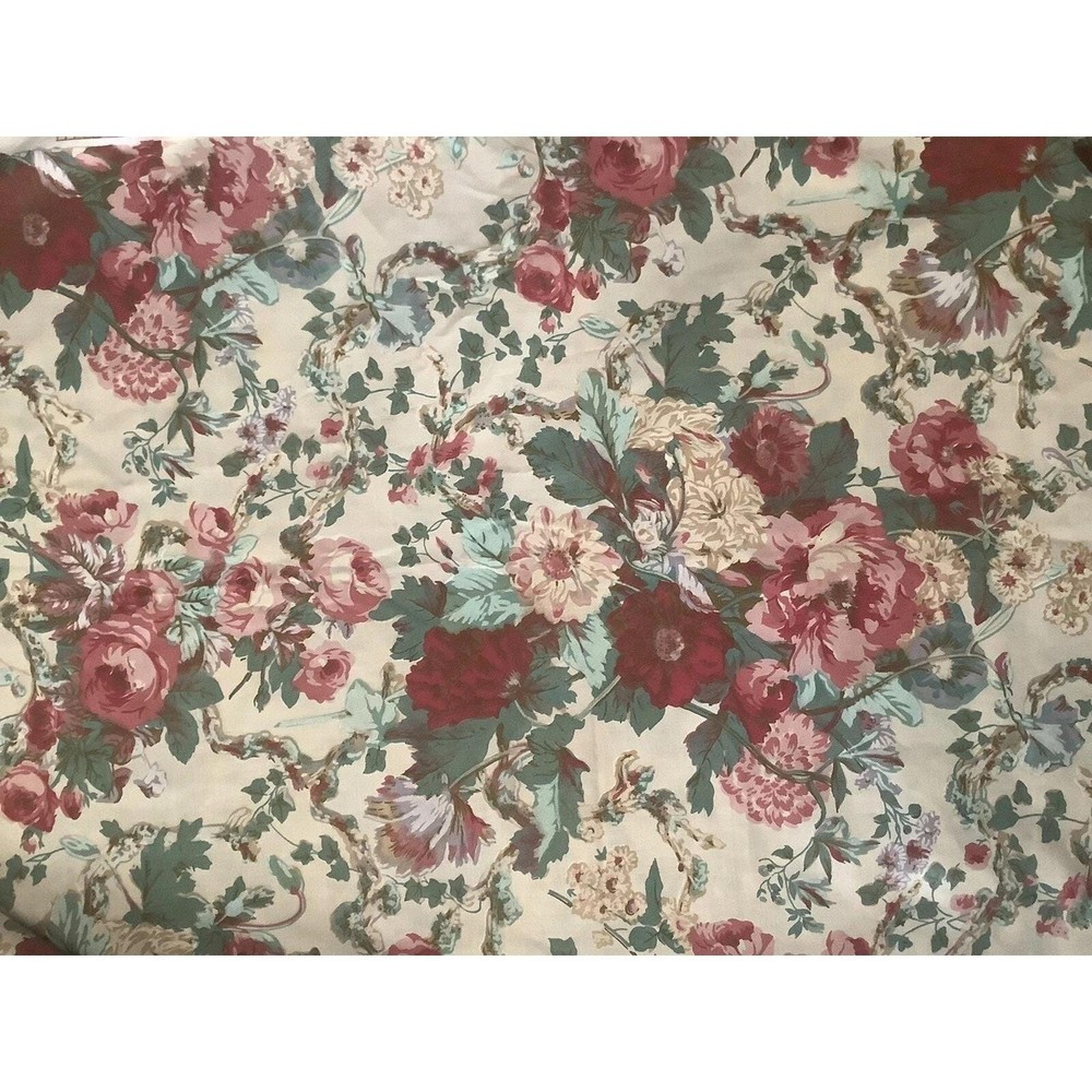 Waverly Draper Chintz Floral Fabric 3/4 Yard 27×54 Polished Upholstery Cottage