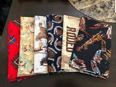 12 Fat Quarters – Assorted Western Cowboy Tribal Horses Rodeo Cotton Fabric