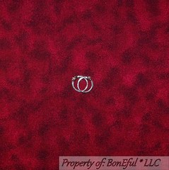 BonEful Fabric FQ Cotton Quilt Burgundy Maroon Crimson Red Xmas Blender Cowgirl