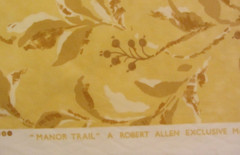 Robert Allen Fabric MANOR TRAIL Cotton Gold Yellow Drapery Upholstery 10 + Yds