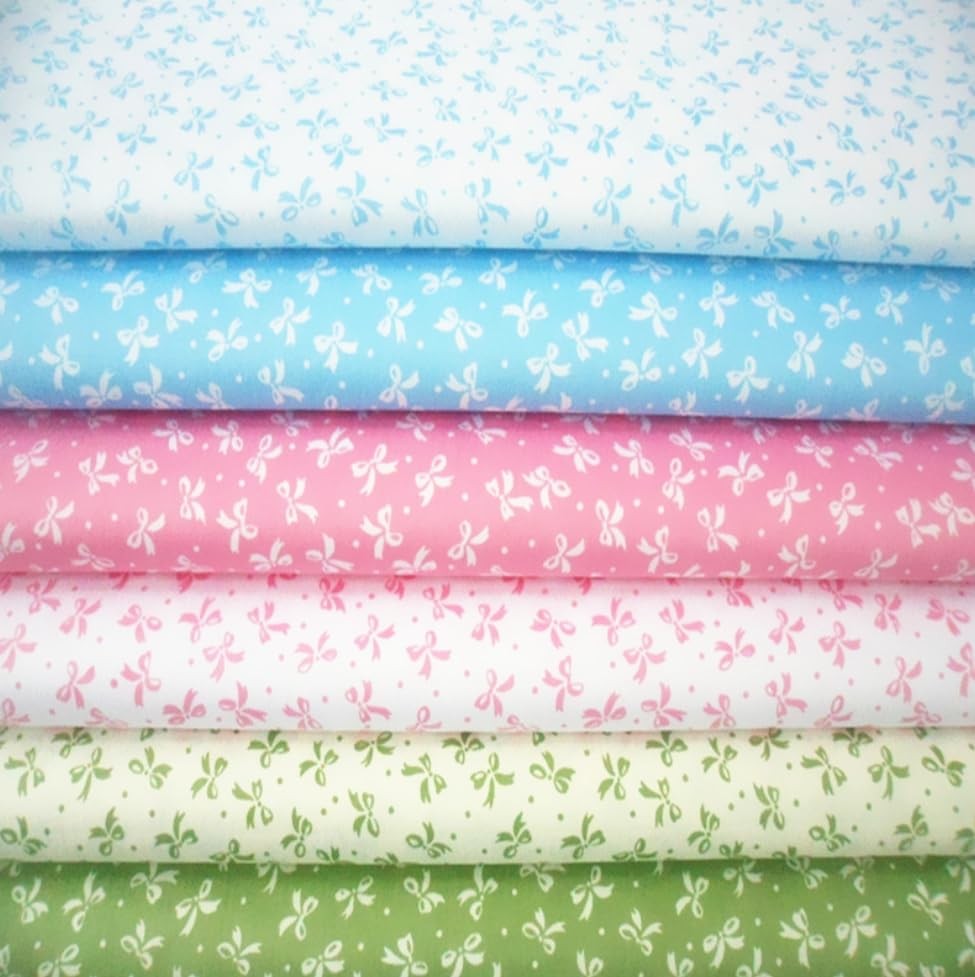 Bow 20×20 Inch Cotton Fabric Fat Quarter Patchwork Quilting Craft Supplies