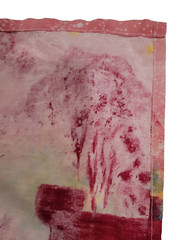 Victorian Lovers in the Park Vibrant Fabric Art Panel Wall Hanging Table Cover