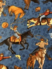 Wrangler’s Ranch Horses Cowboys SSI Cotton Fabric 1/2 Yard New