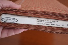 By 1/2 Yd, Black & Tan Floral Stripes on Rust & Brown Cotton/Andover/Morton,B127