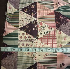 VTG Peter Pan Cheater “Flying Geese” Patchwork Faux Feed Sack 21″X12″