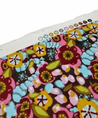 Anna Maria Horner Fabric Velveteen Multicolored Floral FAT QUARTER