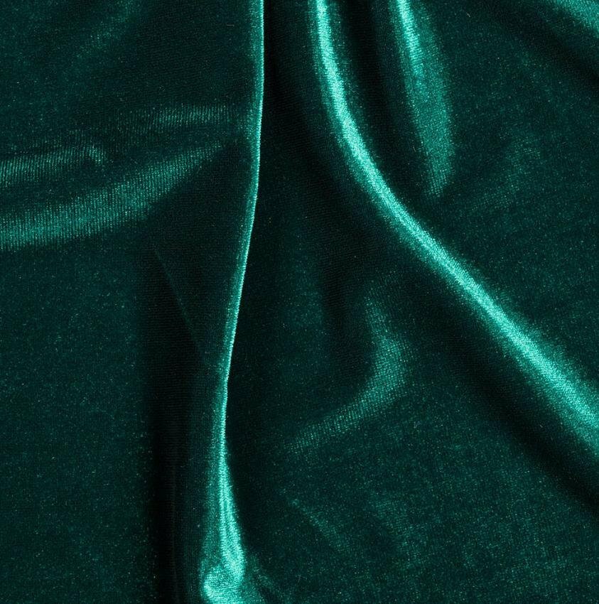Hunter Green Spandex Stretch Velvet fabric clothing dress