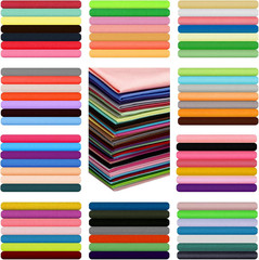 120 Pcs Cotton Fabric Bundles 10″ X 10″ Solid Precut Fat Quarters Multicolor Squ