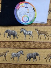 Lot Cotton Fabric Quilt Panel Cranston African Serengeti Safari Animal Patchwork