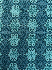 Blank Quilting (2013) Teal Swirls Pattern 6791- Vintage Fabric BY THE HALF YARD