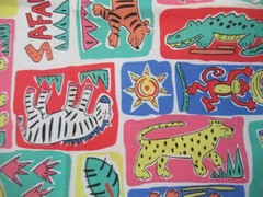 Princess Fabrics, Inc. SAFARI Animal Print Cotton FABRICS 1 1/2 YX4 4″ VTG