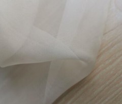 1 yard X 1.35 meter Off White Silk Chiffon Gauze Fabric Dyeable Silk