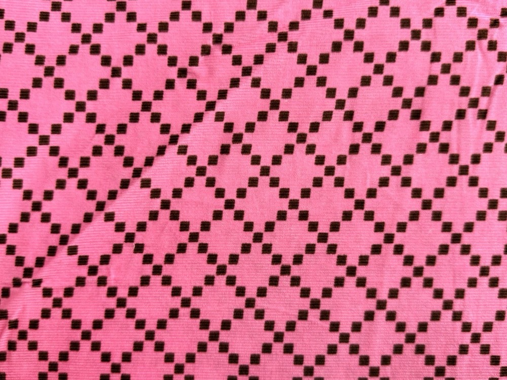 CORDUROY Pink Diamonds Allover by Jo-Ann Fabrics ~ 2 YDS x 44”