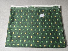 Green Gold MBT Polka Dot Fabric 3 Yards 108 X 44